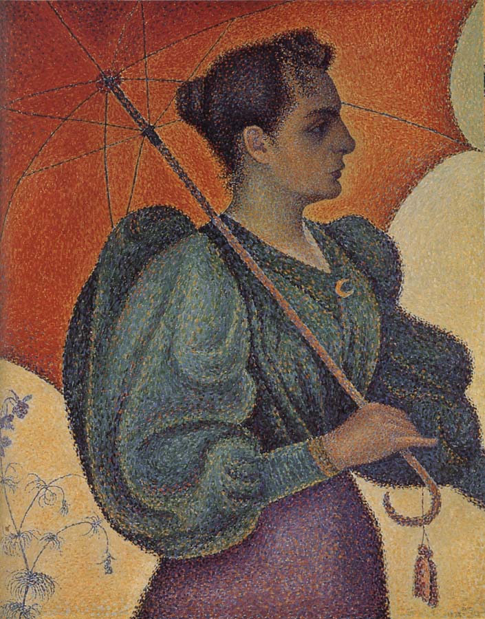 Paul Signac The fem hold gingham